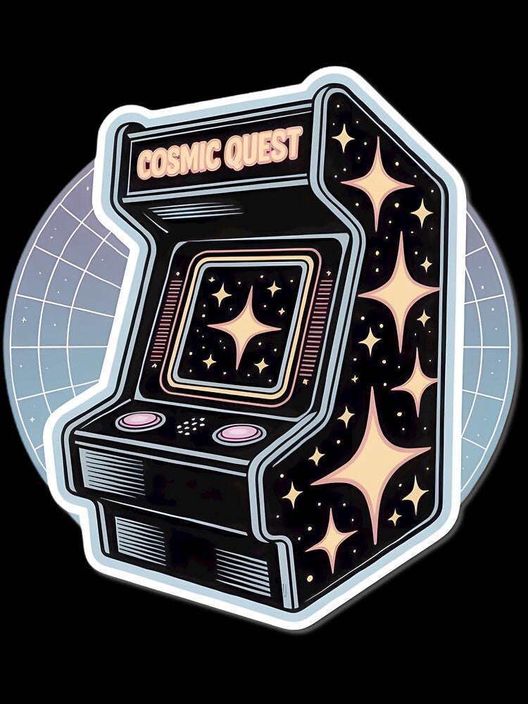 Cosmic Quest Arcade Retro Space Design by SarahccStudio