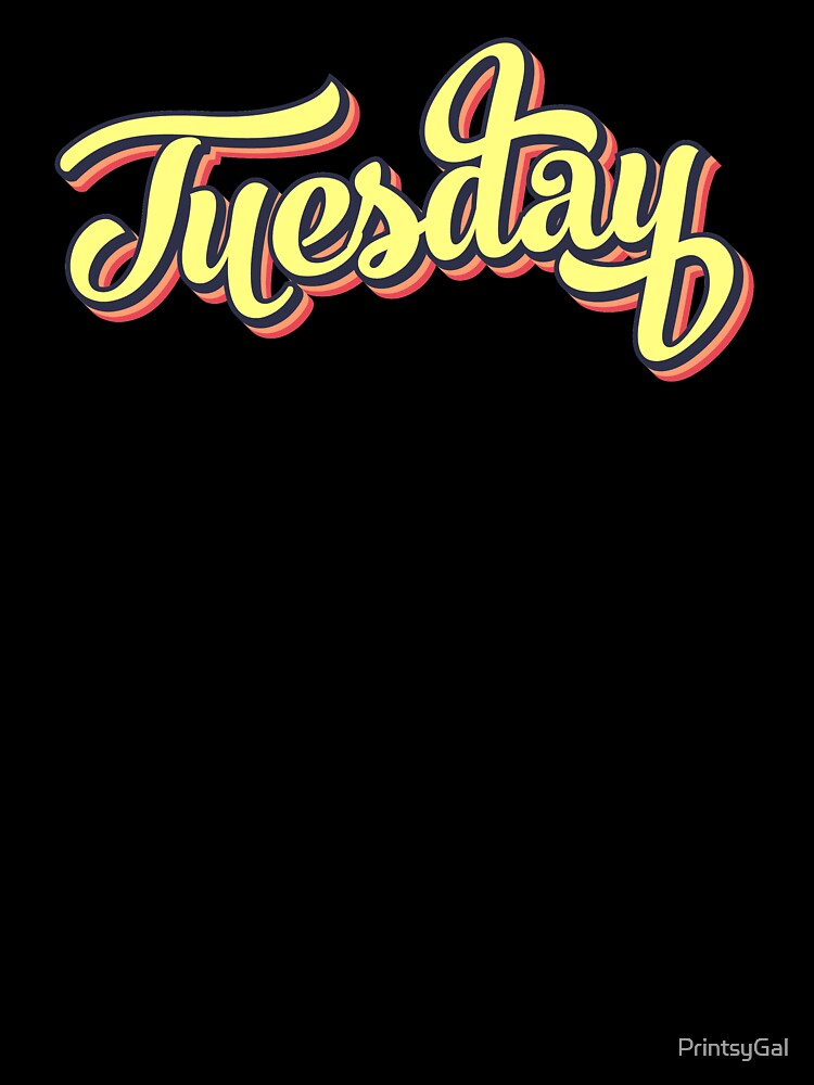 Retro colorful font tuesday by PrintsyGal