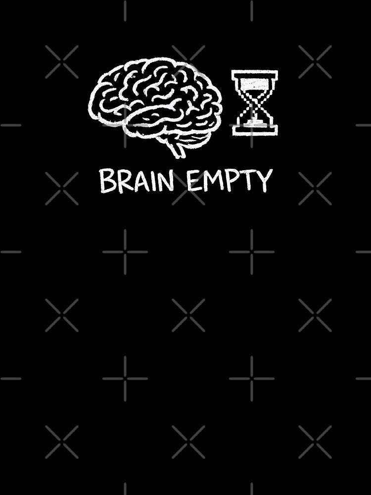 Brain Empty Funny Chalk Drawing Meme by LumePrint