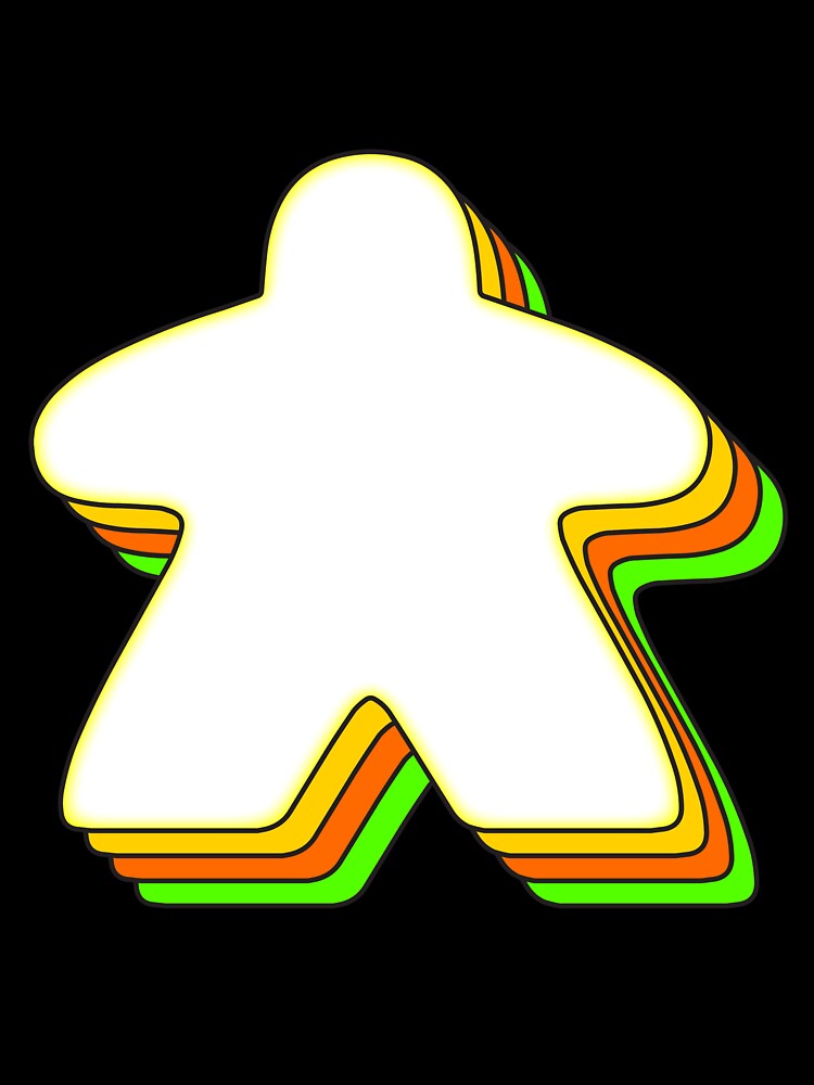 Retro Colorful Meeple for Board Game Lovers by BeamGeeks