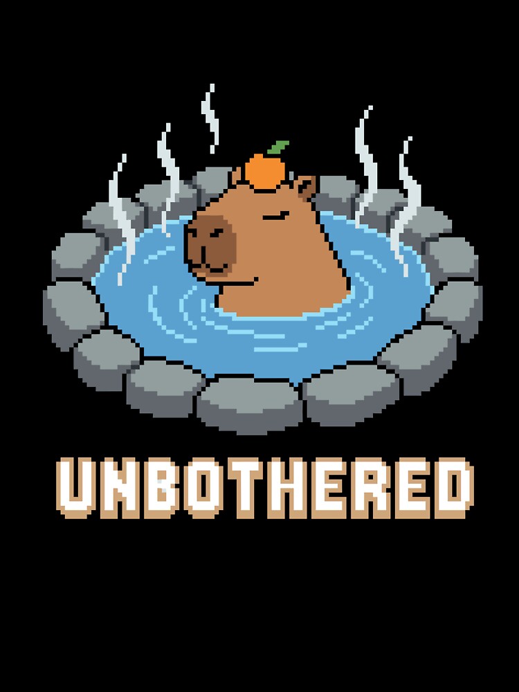 Unbothered Capybara Hot Spring by artistastshirt
