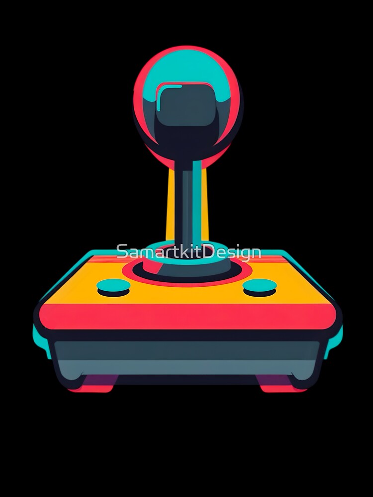 Retro Arcade Joystick Pop Art Design – Colorful Vintage Gamer Style by SamartkitDesign