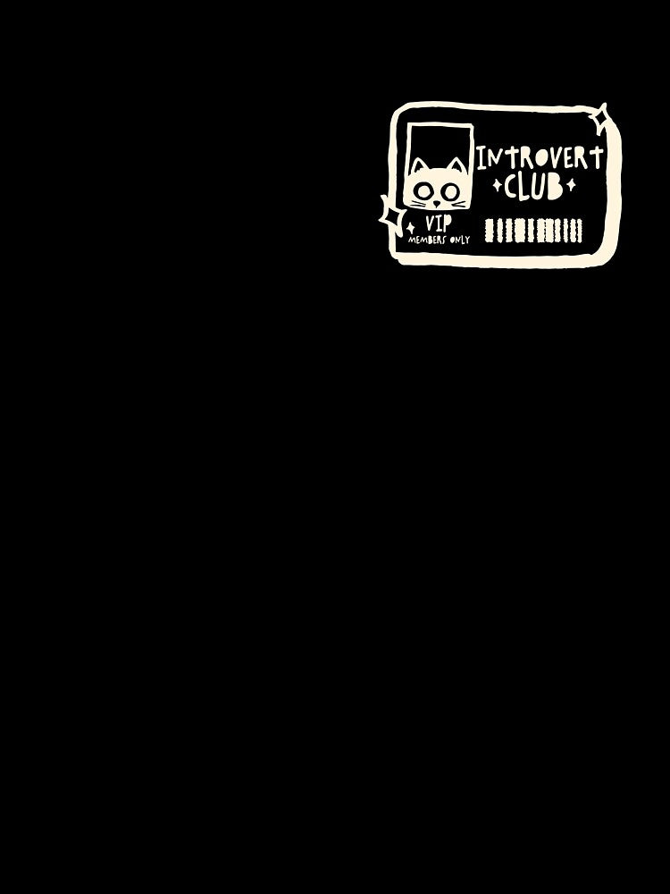 Introvert Club Cat Membership Card – Introvert Aesthetic Design by Doodle Coven