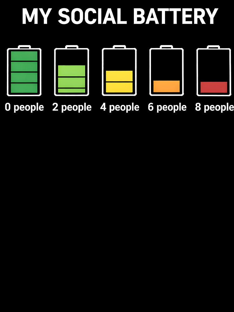 My Social Battery Introvert Socially Drained Funny Low Battery Humor Design Retro Vintage by Artbyrome