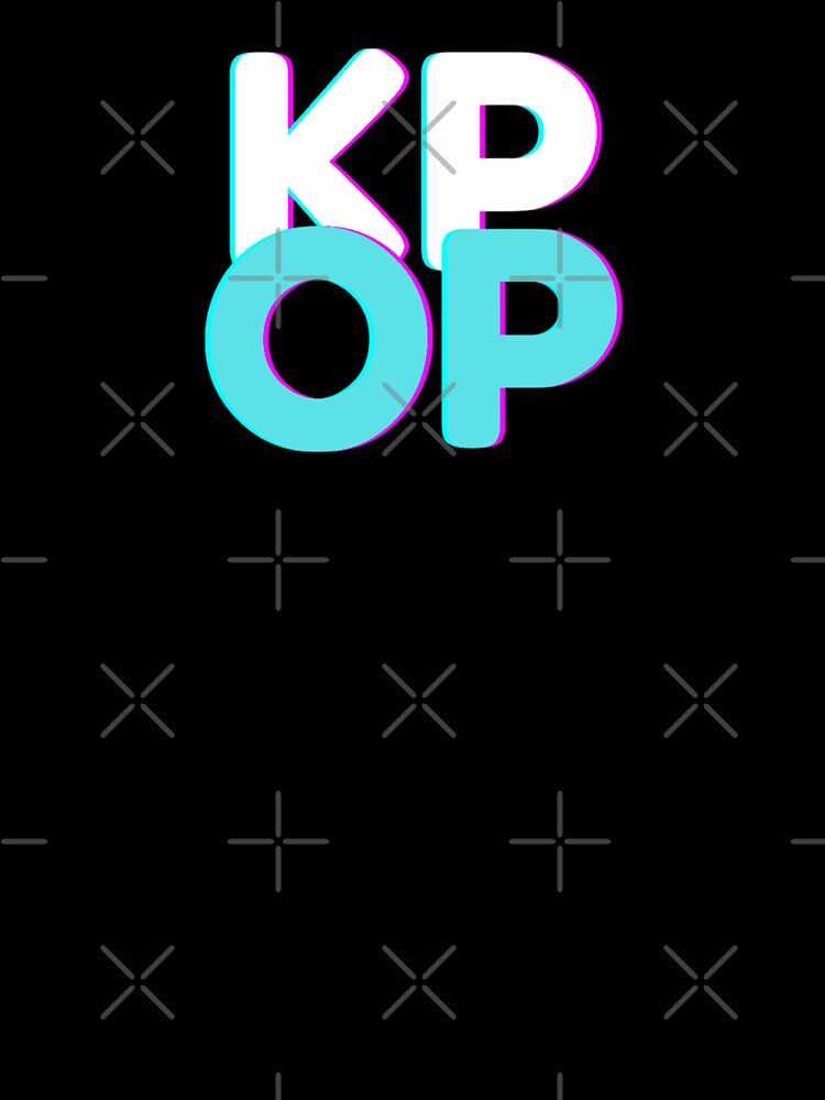 Kpop Blue and White Text by Hyunnibear