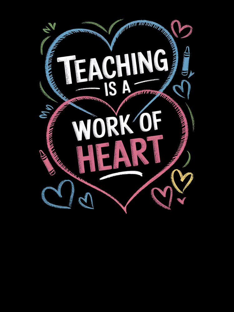 Teaching is a Work of Heart - Valentine's Day Design for Teachers by VioladesignByRW