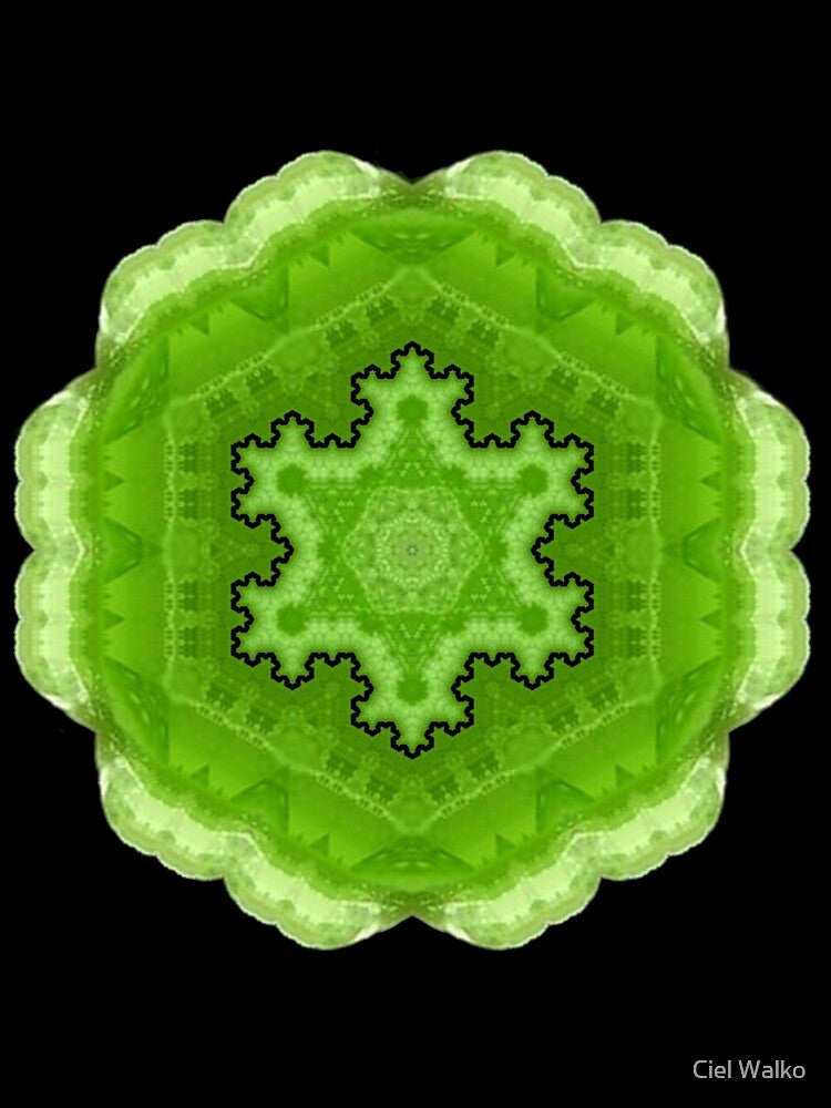 Peridot Fractal Crystal Mandala by Ciel Walko