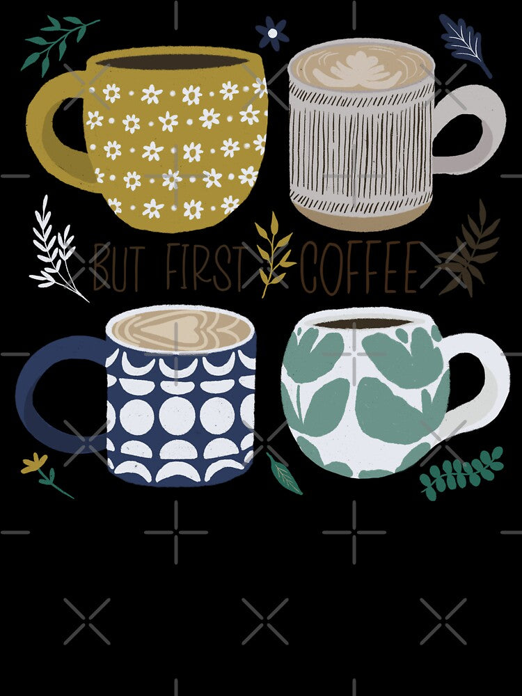 But first coffee mugs and leaves by Jackies-art