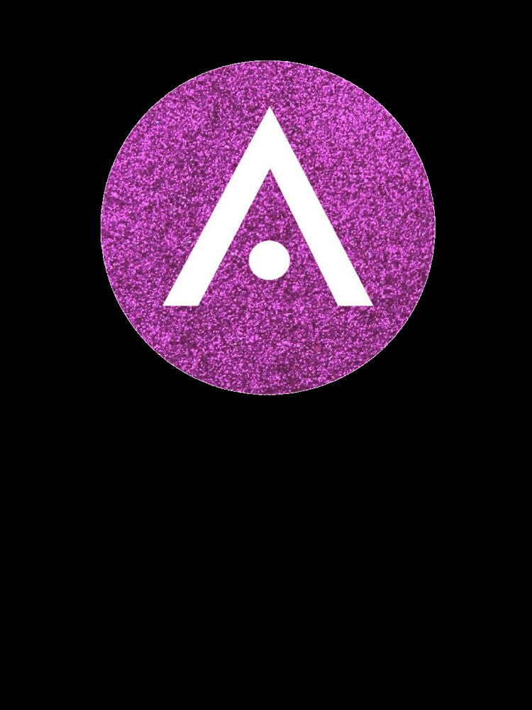 Dark Pink Glitter Aveda Logo by Dalaura