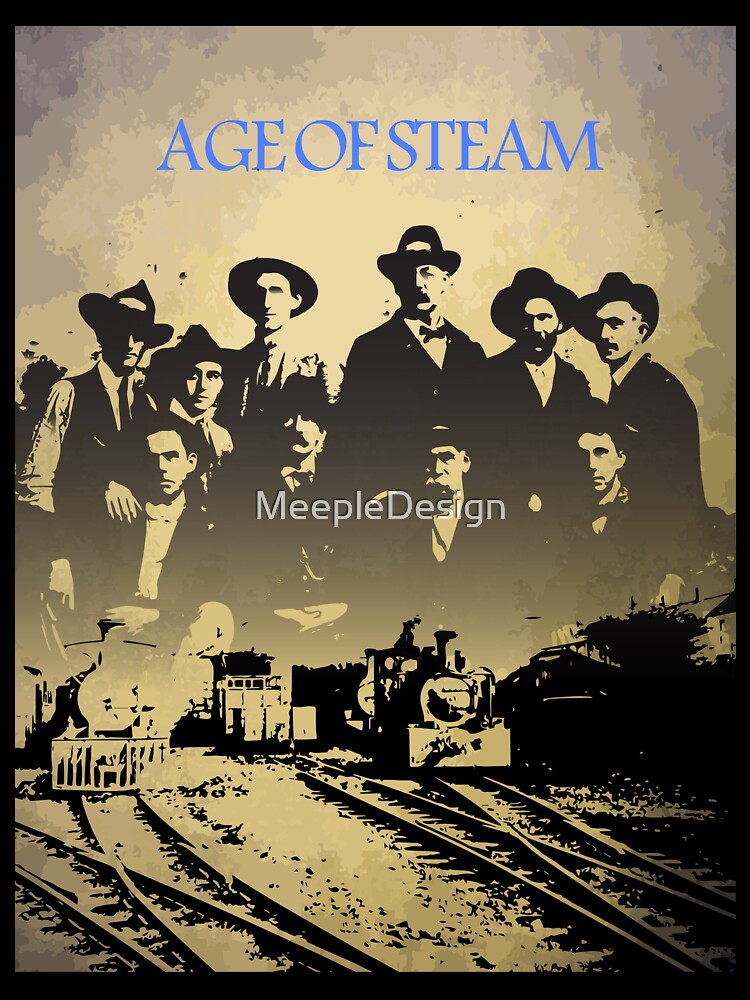 Age of Steam - Board Games Design - Movie Poster Style - Board Game Art by MeepleDesign