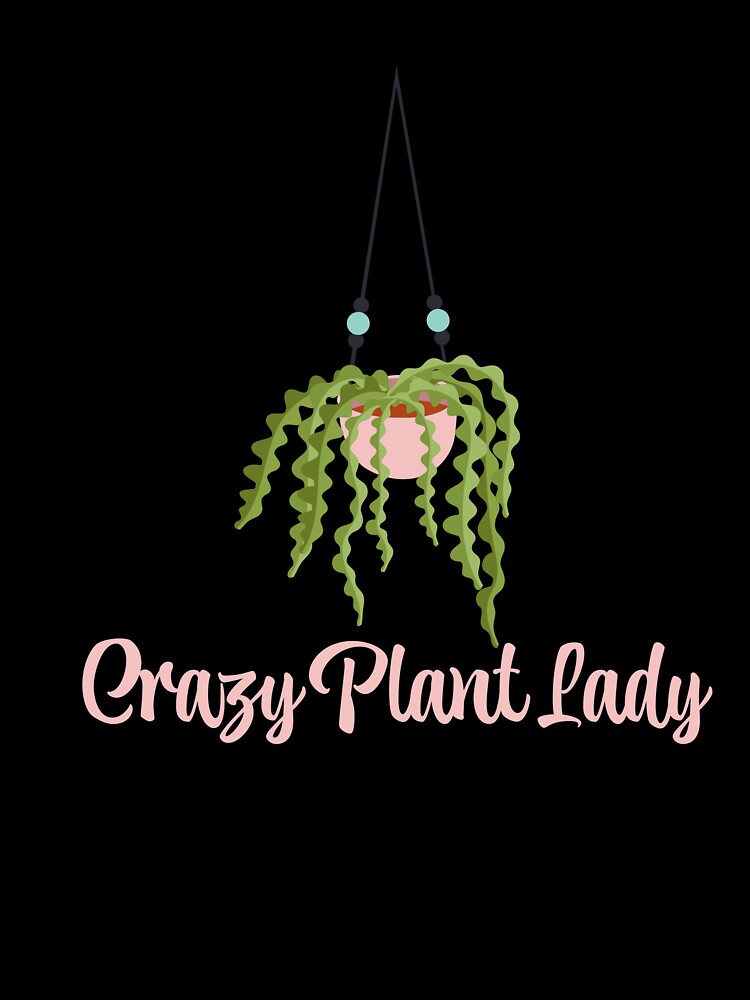 Crazy Plant Lady | Pink | House Plants | Plants | Plant Lady | Plant Lover | Gardener | Gardening | Plant on a Stool by ShoniwDesigns