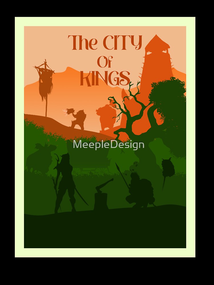 The City of Kings- Board Games - Minimalist Travel Poster Style - Board Game Art by MeepleDesign