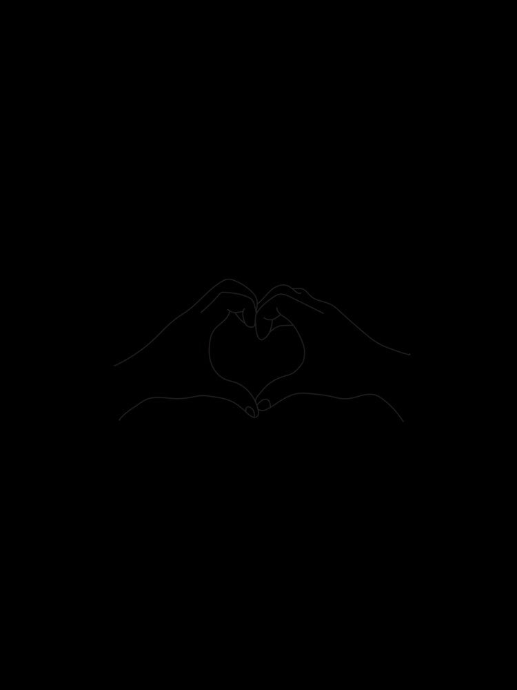 Hand heart line art by DigiHouse