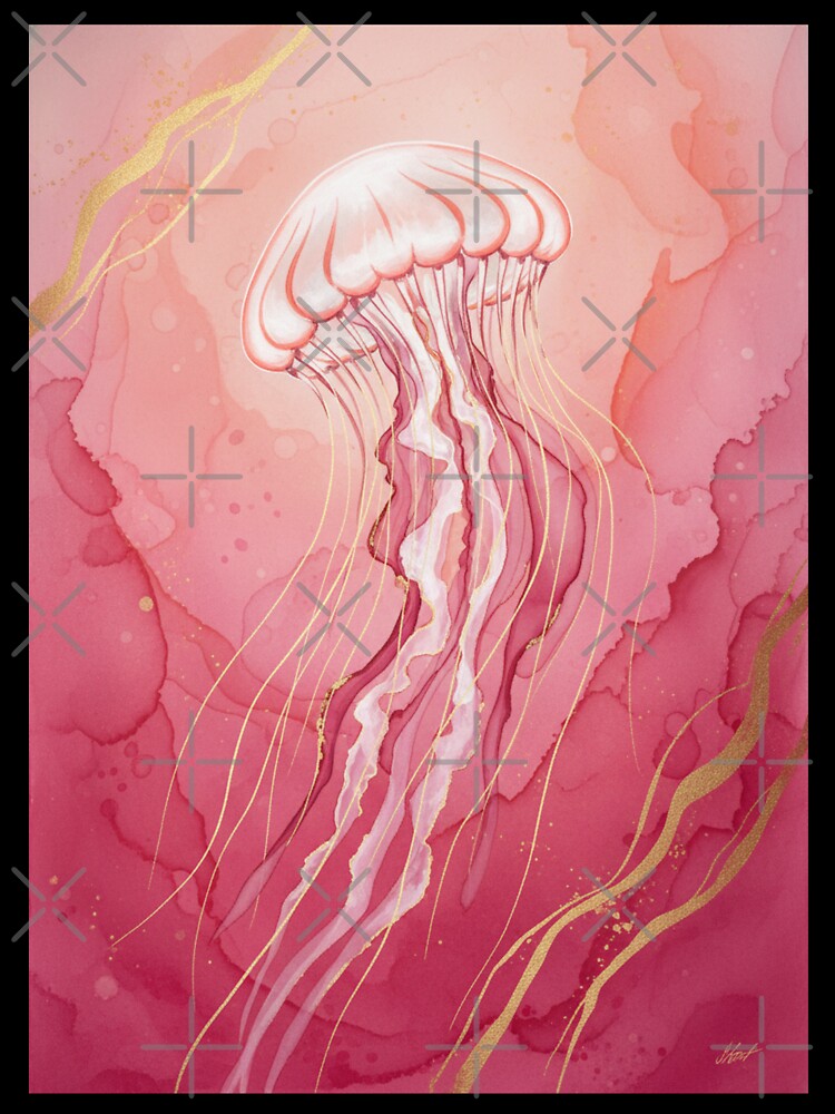 Ethereal Pink Medusa Fluid and Dreamlike Art by HeyHas