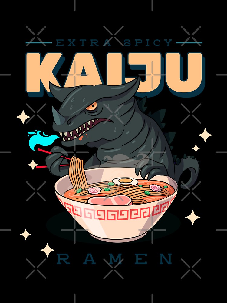 Retro Extra Spicy Ramen Noodles Japanese Anime Kaiju by MasterArtsman