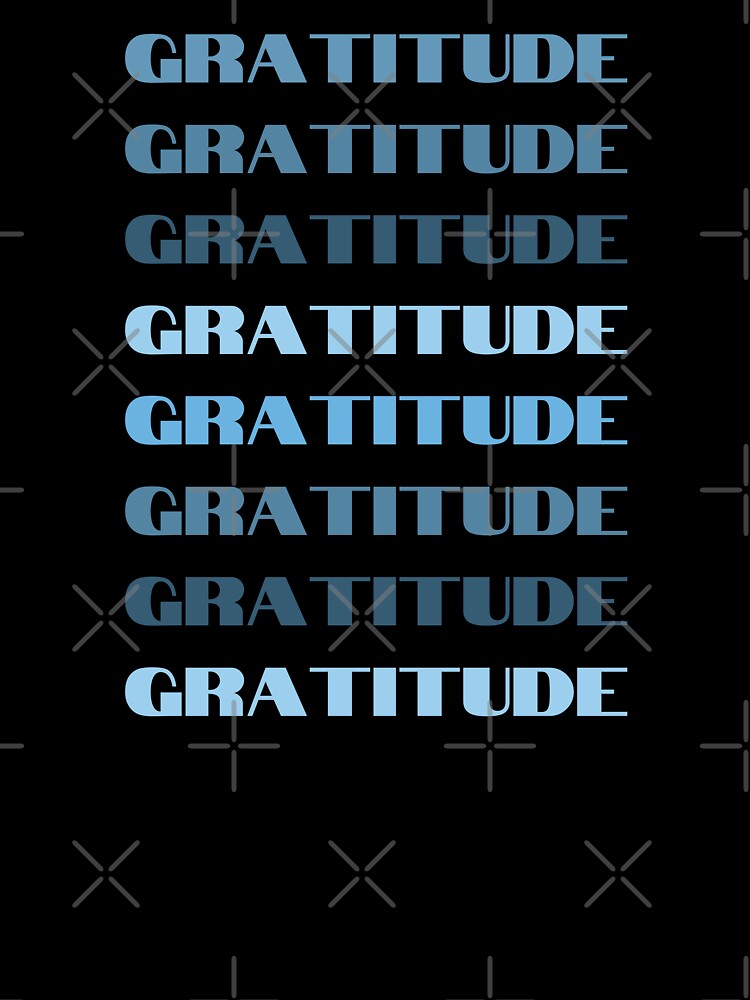 Gratitude Blue Repeating Gradient Word by NinniSilver