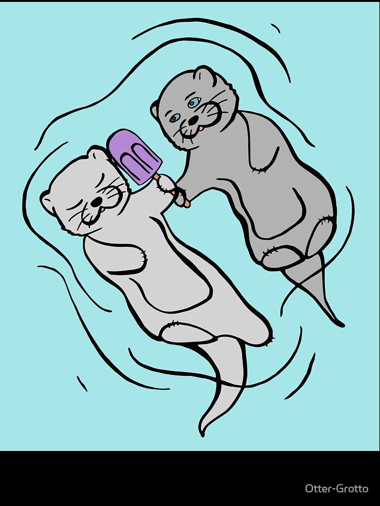 Otters Holding Hands, Wait, That's a Popsicle by Otter-Grotto