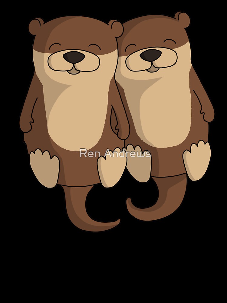Otters Holding Hands by Ren Andrews