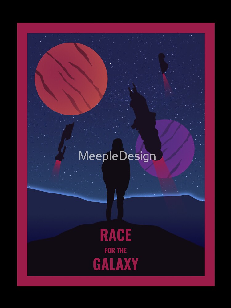 Race of the Galaxy - Board Games - Minimalist Travel Poster Style - Board Game Art by MeepleDesign