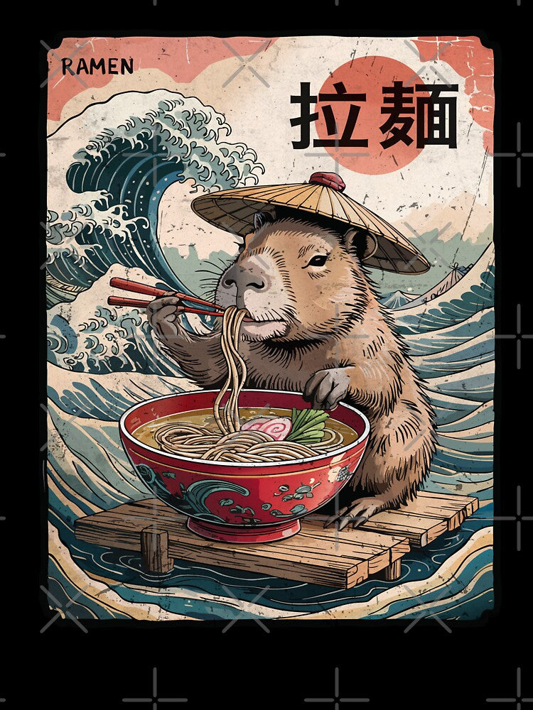 Capybara Eating Ramen Noodles by jmbeezee