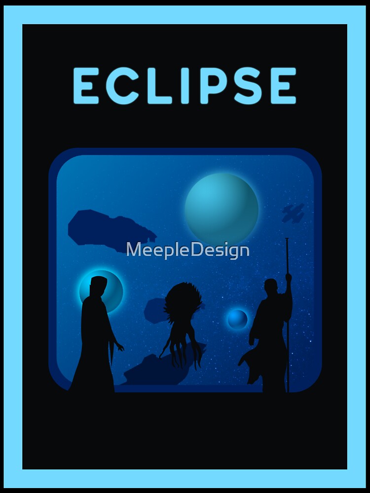Eclipse - Board Games - Minimalist Travel Poster Style - Board Game Art by MeepleDesign