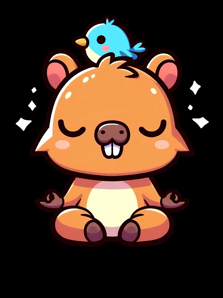 Zen Capybara Meditating - Funny Relaxed Animal by GREENZ0NE