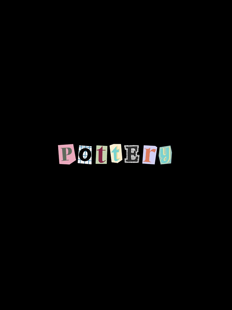 Pottery sticker letters by Happyclayco