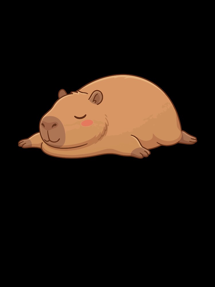 Melting Into Peace Lazy Capybara Puddle by Petzzz
