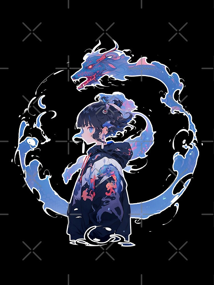 Japanese Fantasy / Blue Dragon Girl Anime by MK3DESIGN