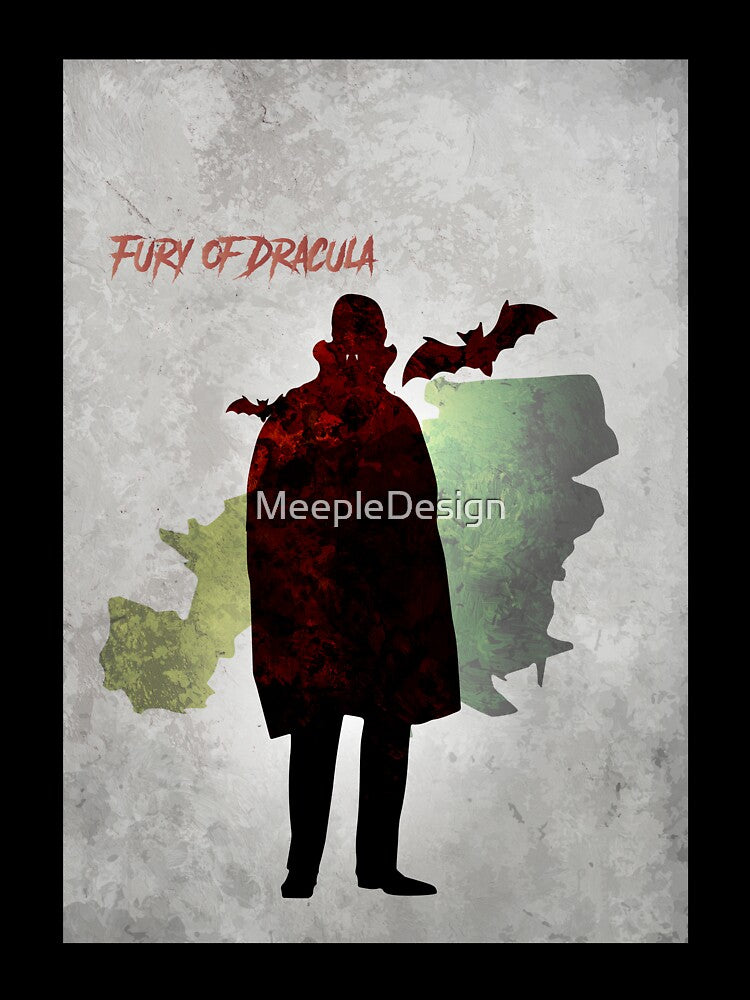 Fury of Dracula - Board Games Design - Movie Poster Style - Board Game Art by MeepleDesign