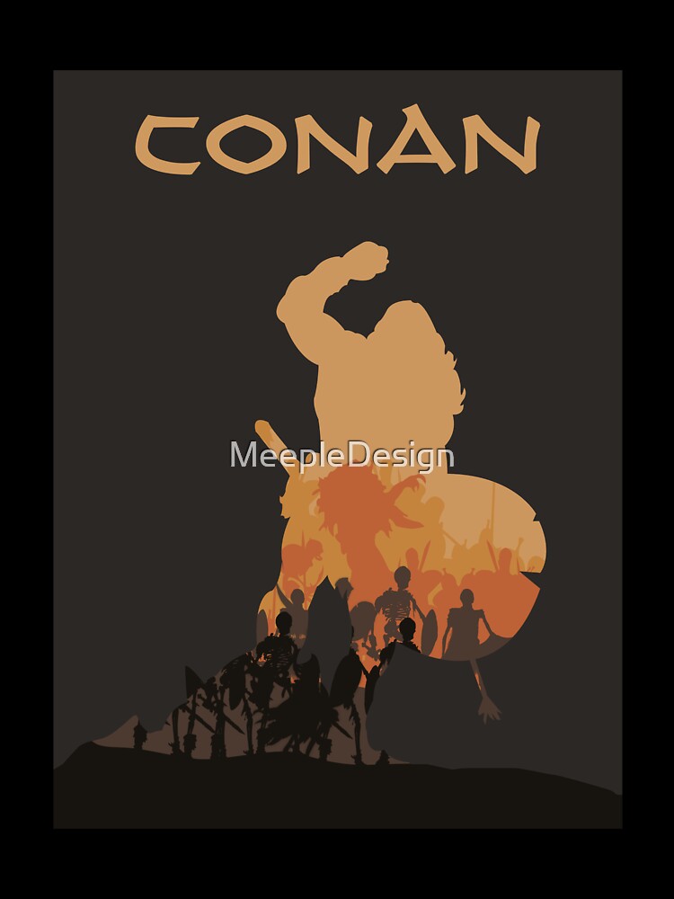 Conan (dark) - Minimalist Silhouette Poster Style - Board Game Art by MeepleDesign