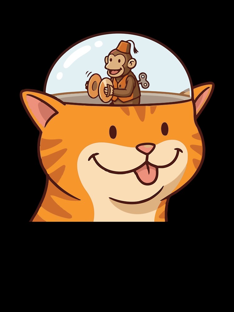 No Thoughts Head Empty Orange Cat X Ray by Petzzz