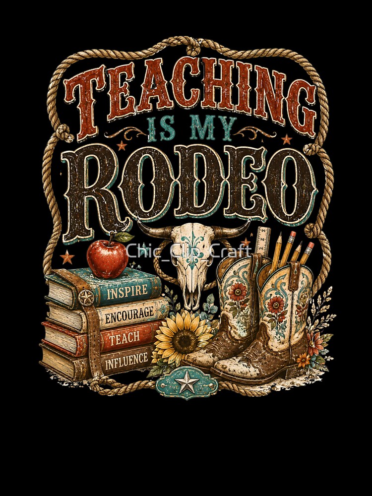 Teaching Is My Rodeo Western Teacher Pride by Chic_Clip_Craft