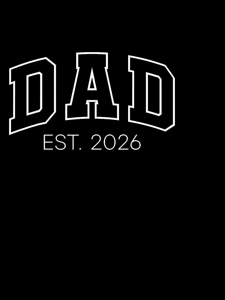 Promoted To Dad Est 2026 Lettering First Time Daddy To Be by GabrielaPeterse