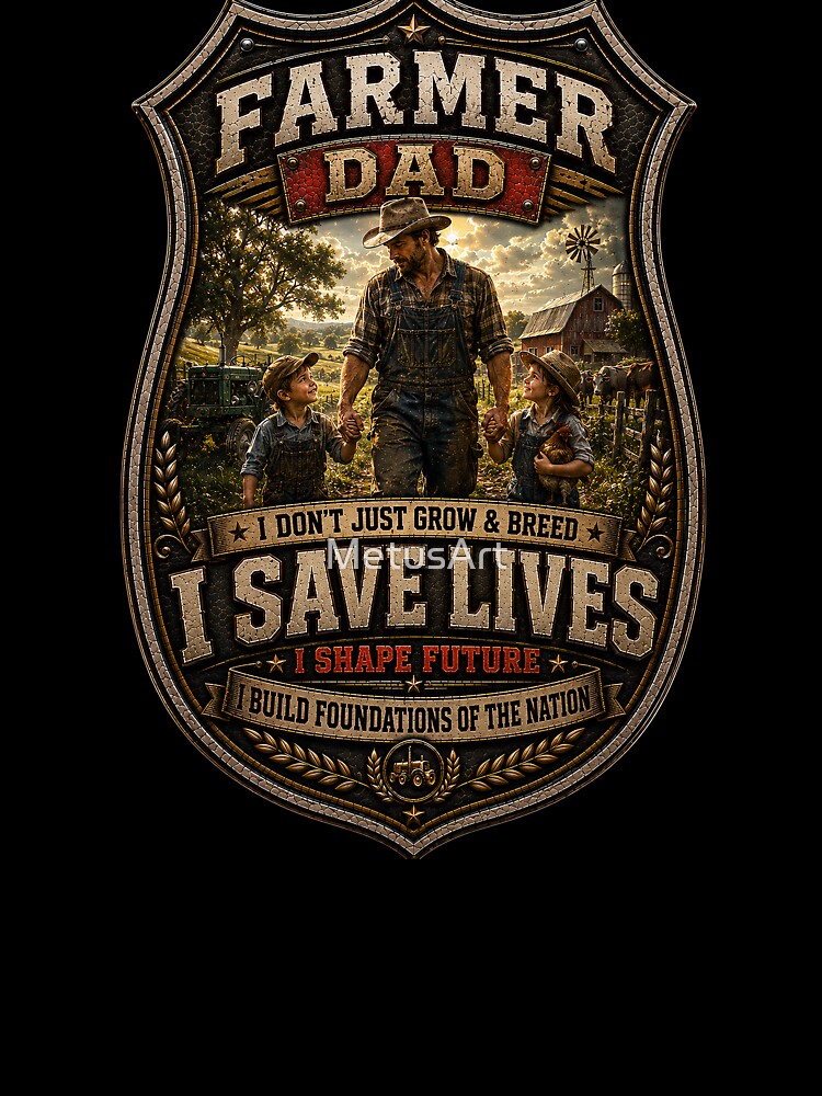 SuperDad - Farmer Dad Badge by MetusArt