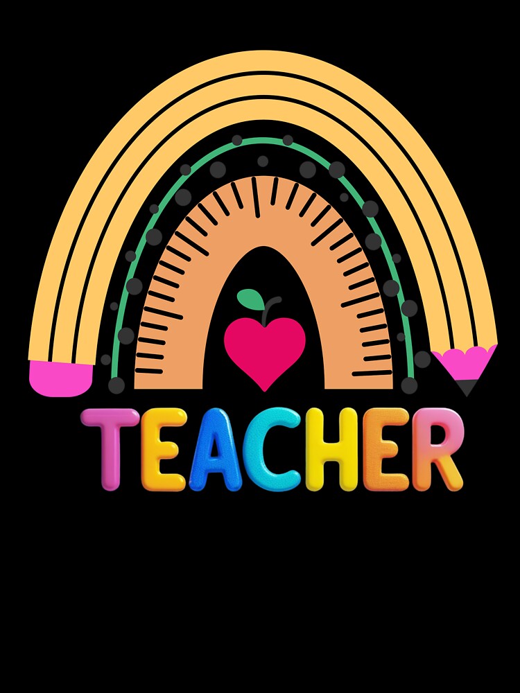 Rainbow School Teacher Design or Rainbow Teacher Gift by CreativaMenteRD
