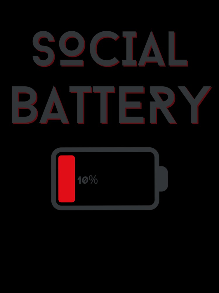 Run out of social battery by toriodesigns