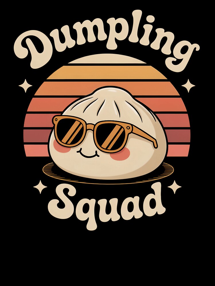Cool Dumpling Squad Retro Sunset Foodie Lover by SuperAndSocial
