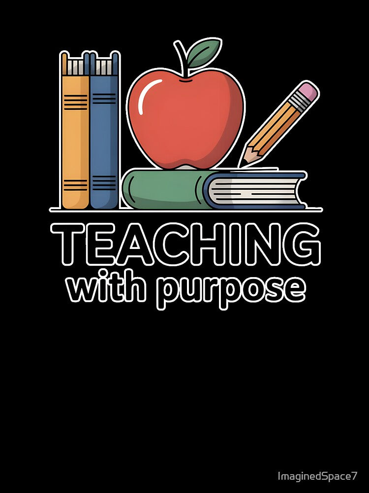 Teaching With Purpose Teacher Appreciation Minimal Aesthetic Shirt by ImaginedSpace7