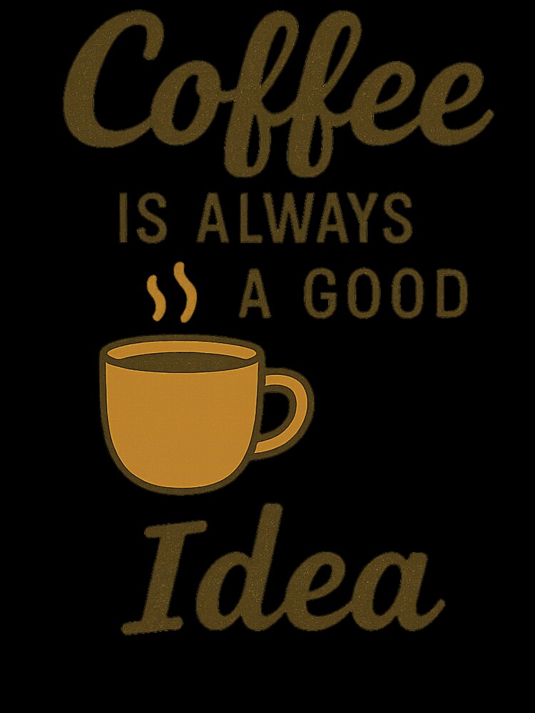Coffee Is Always a Good Idea - Coffee Quote Tee for Caffeine Fans by Just You Tee | Say It Loud, Wear It Proud