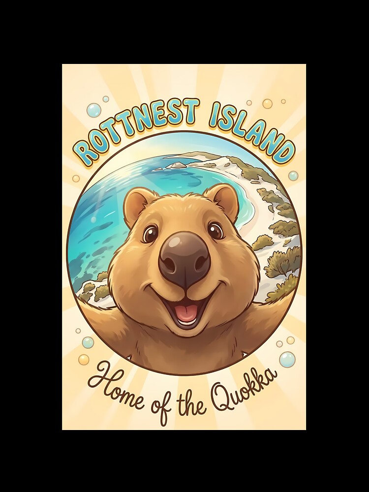 Rottnest Island Quokka Selfie - Happiest Animal on Earth Art by Digital Dreams Arts