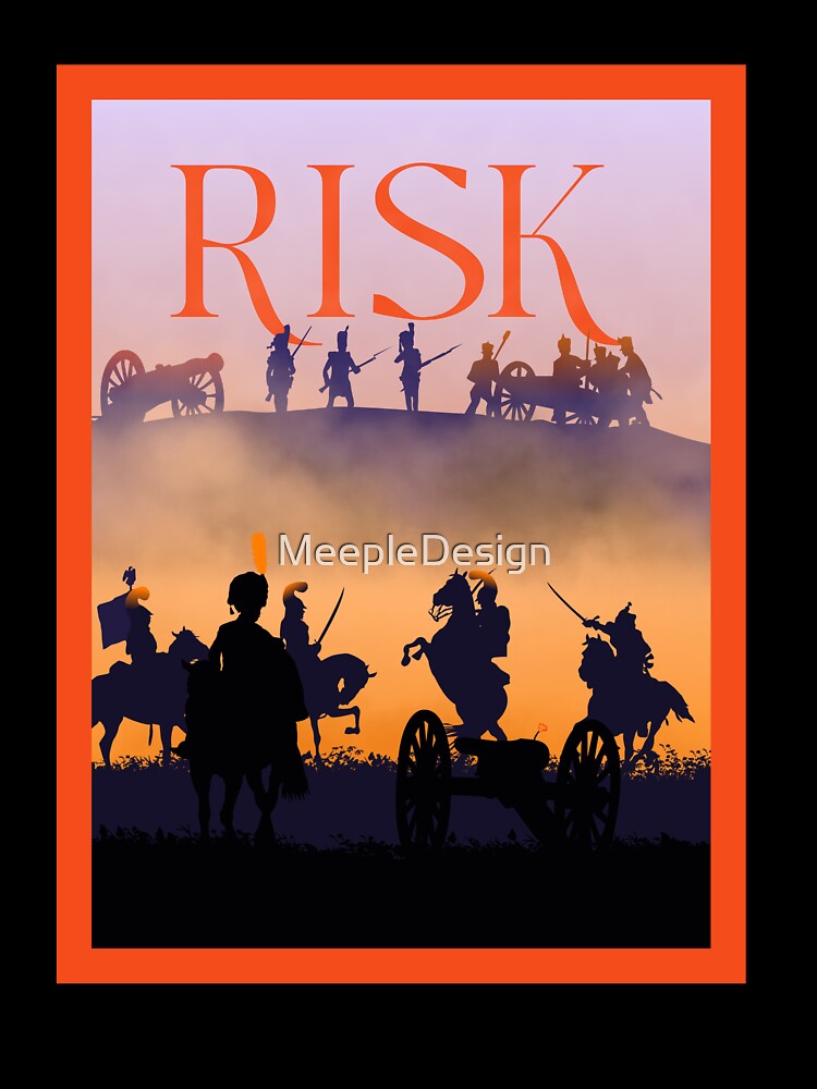 Risk - Board Games - Minimalist Travel Poster Style - Board Game Art by MeepleDesign