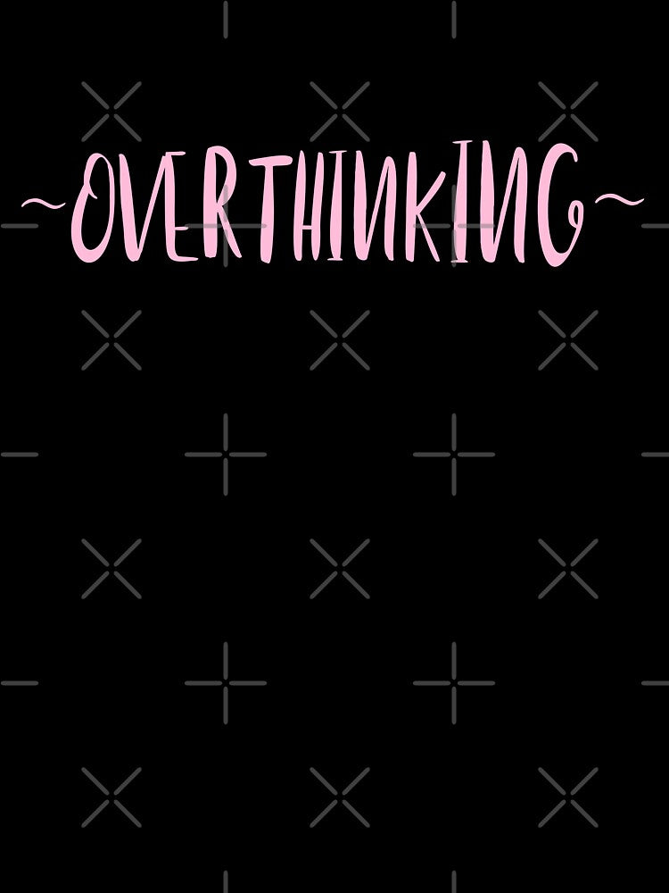 Overthinking Minimalist Bold Text Sticker (Pink) by MysticMagpie