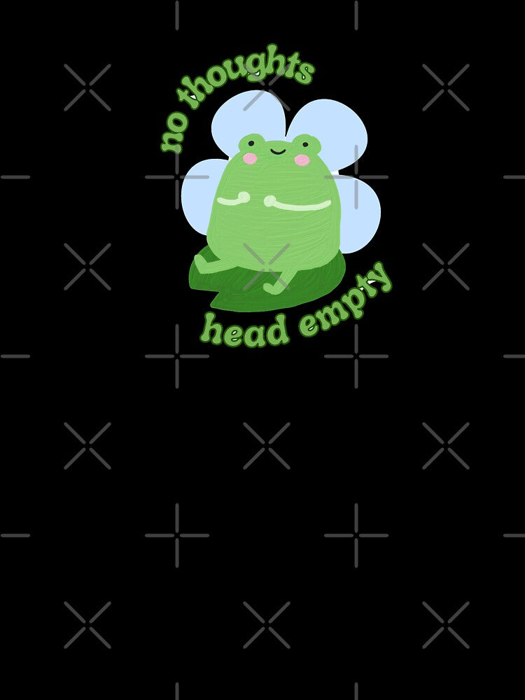 no thoughts head empty cute frog by stickersxbecca