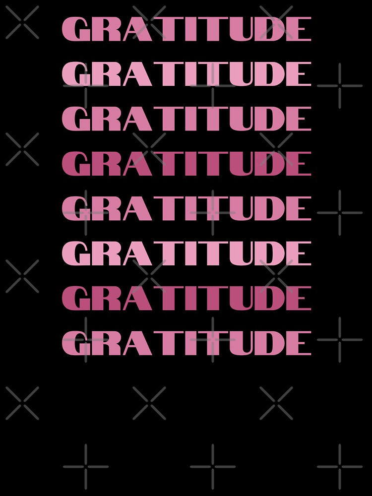 Gratitude Pink Repeating Gradient Word by NinniSilver