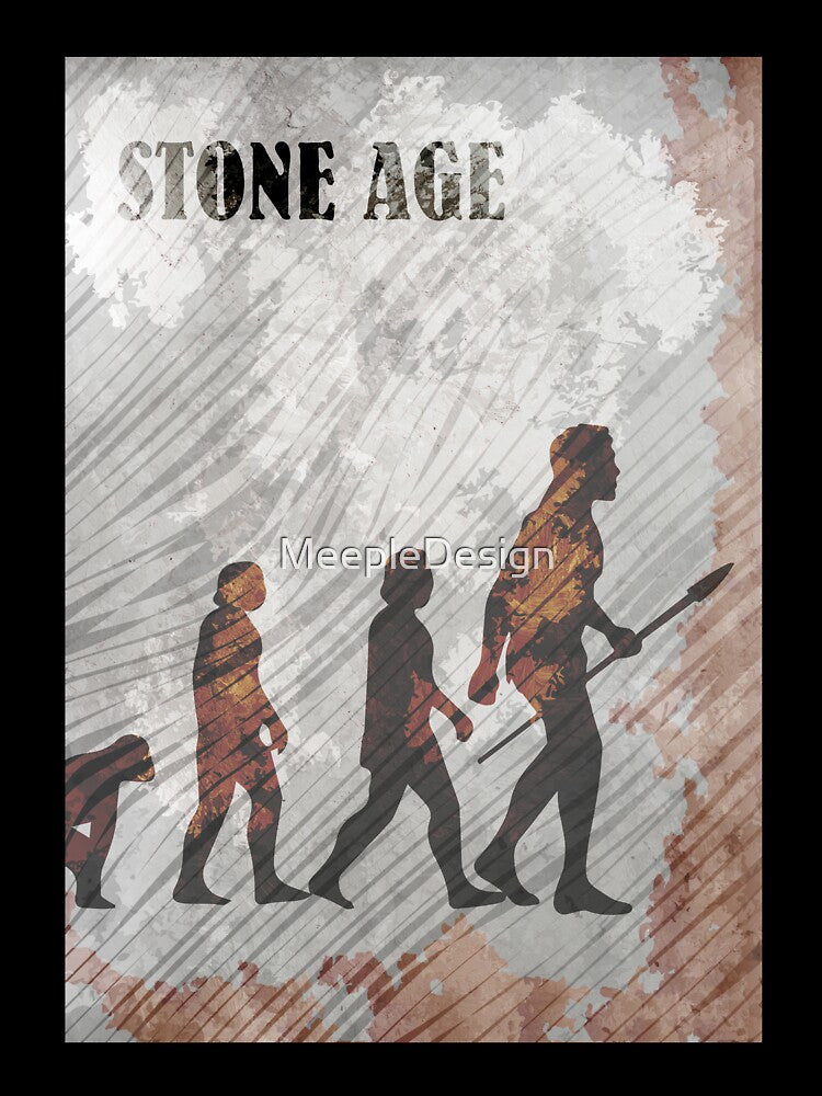 Stone Age - Board Games Design - Movie Poster Style - Board Game Art by MeepleDesign