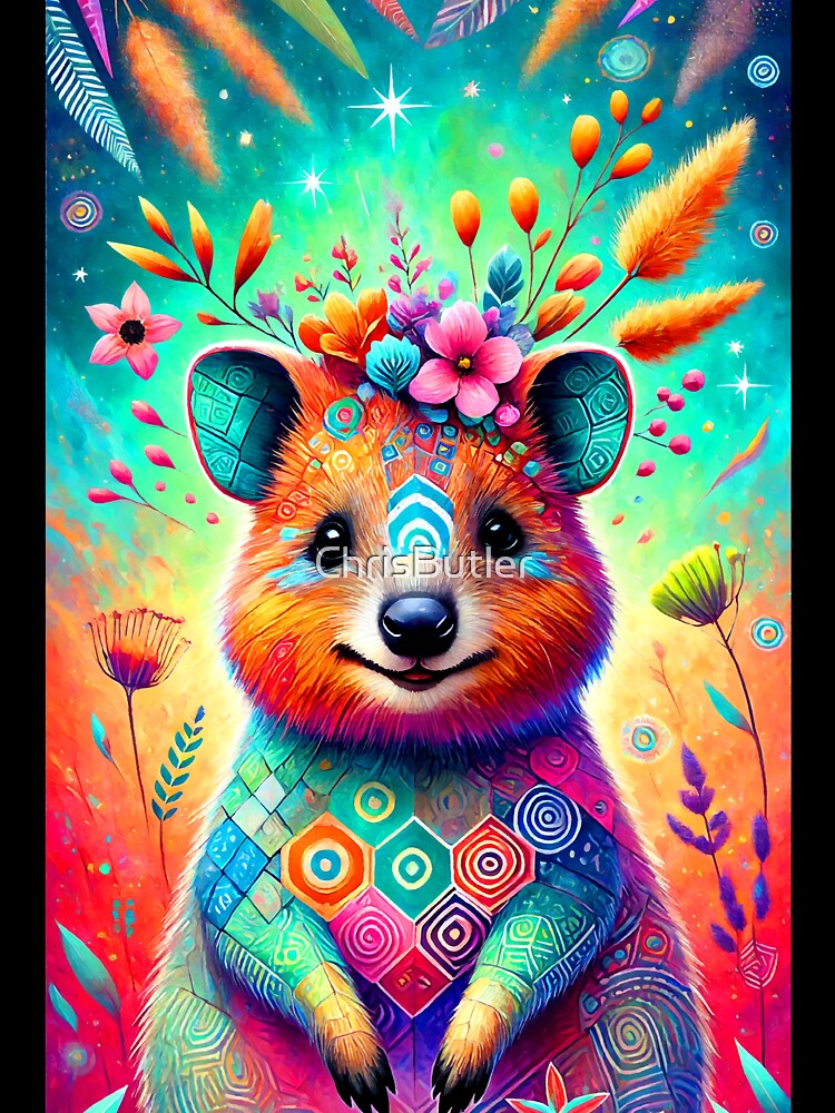 Radiant Quokka in Floral Fantasy Wonderland by ChrisButler