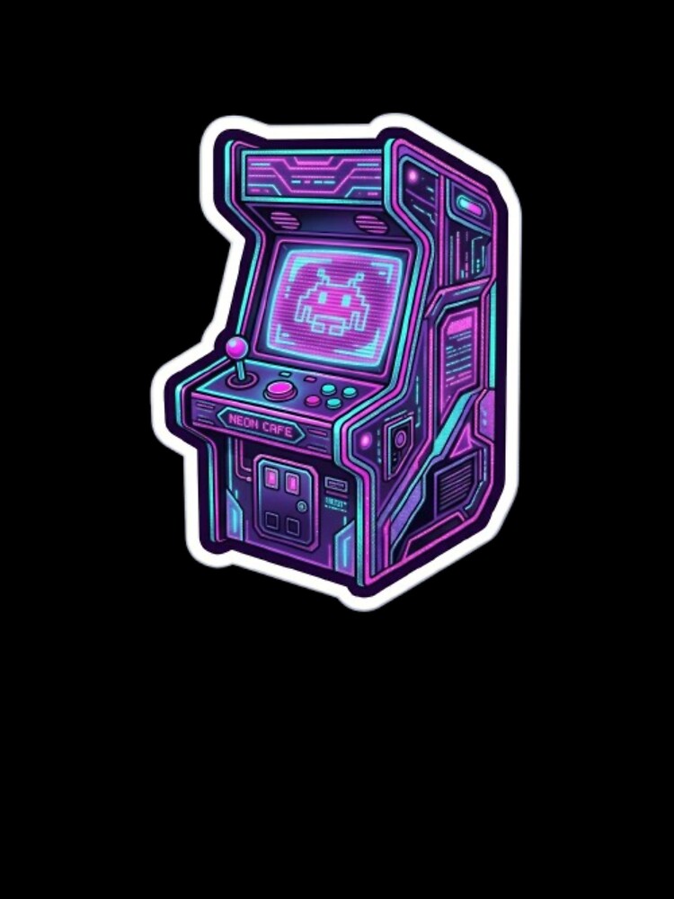 neon cyberpunk style retro arcade machine by PARMARJEET95