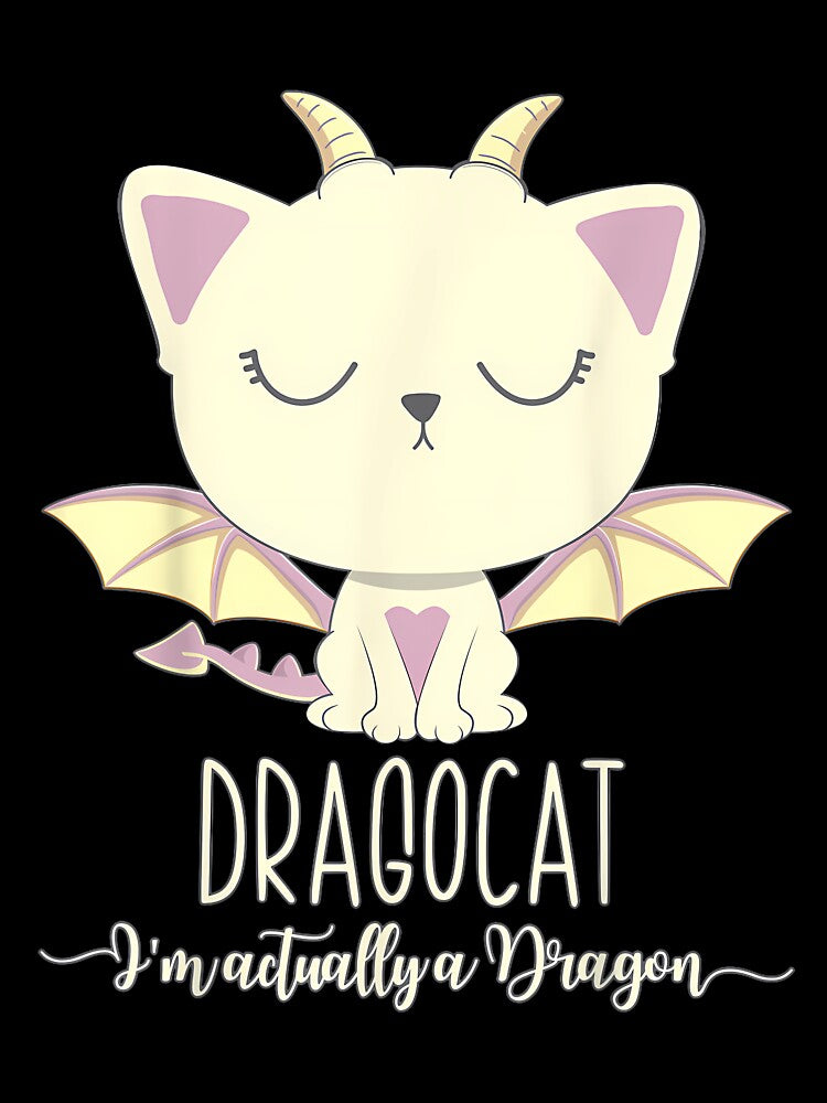 Dragon Cat Shirt Cute Kitten Lover Tee Japanese Monster by GabrielaPeterse