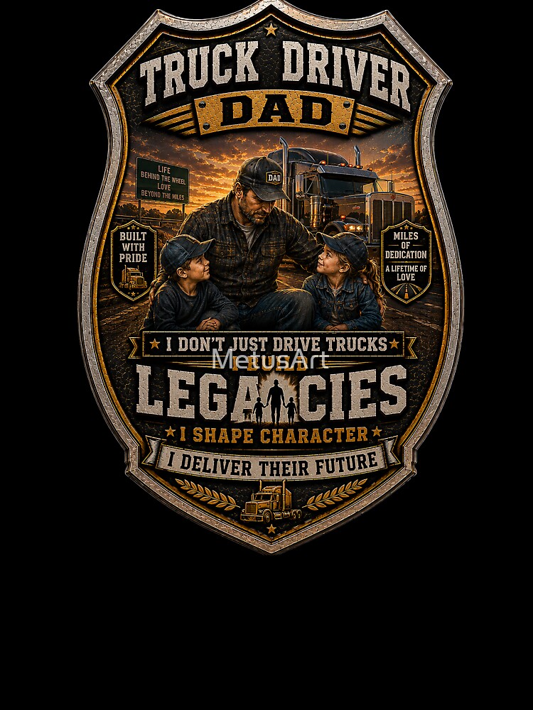 SuperDad - Truck Driver Dad Badge by MetusArt
